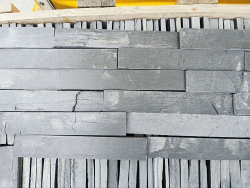 Плитка чёрная из натурального камня фасадная 30 см * 5 см, толщина 7 мм -30 мм купить в Лысьве